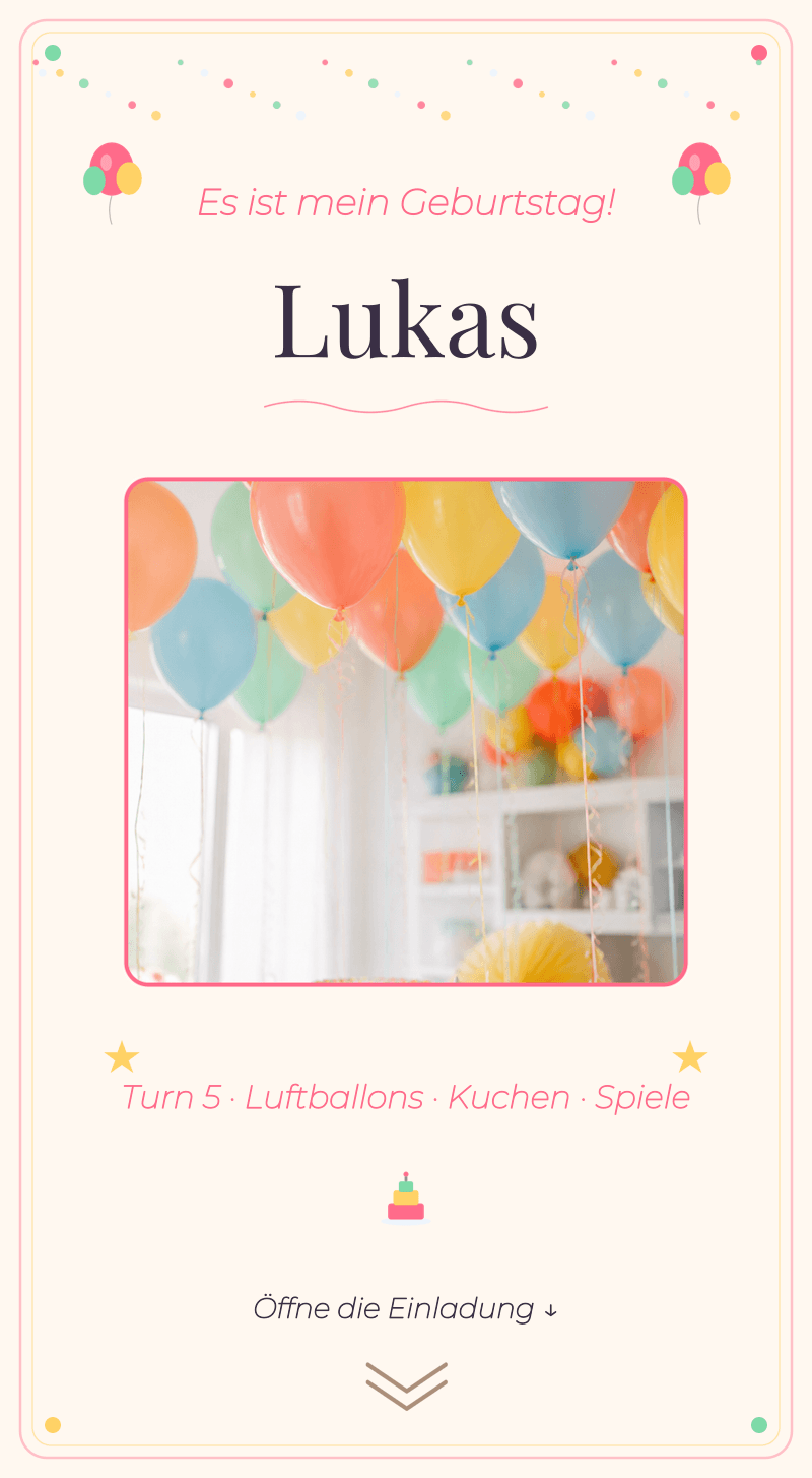 Kindergeburtstag — Luftballon-Party