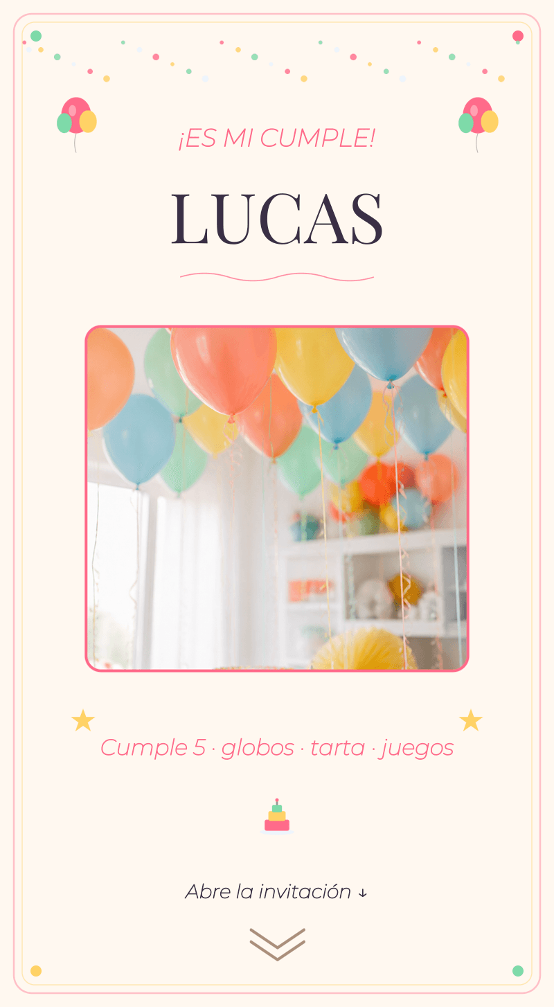 Cumpleaños Infantil — Fiesta de Globos