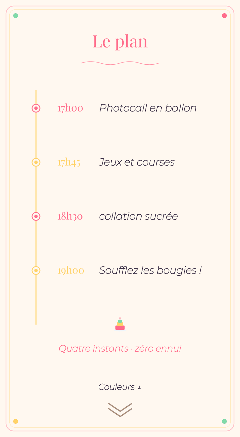 Anniversaire Enfant — Fête de Ballons — Le programme