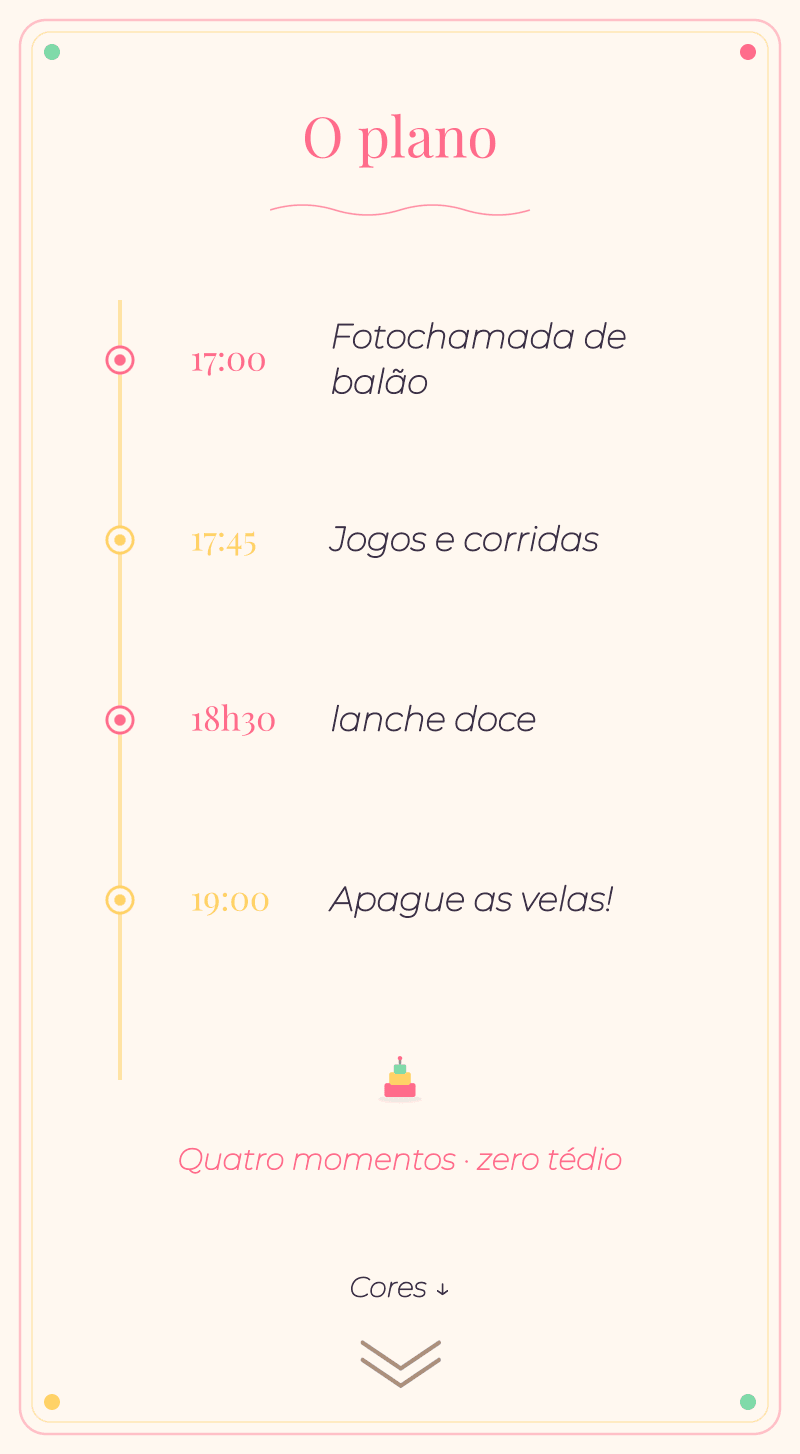 Aniversário Infantil — Festa de Balões — O plano