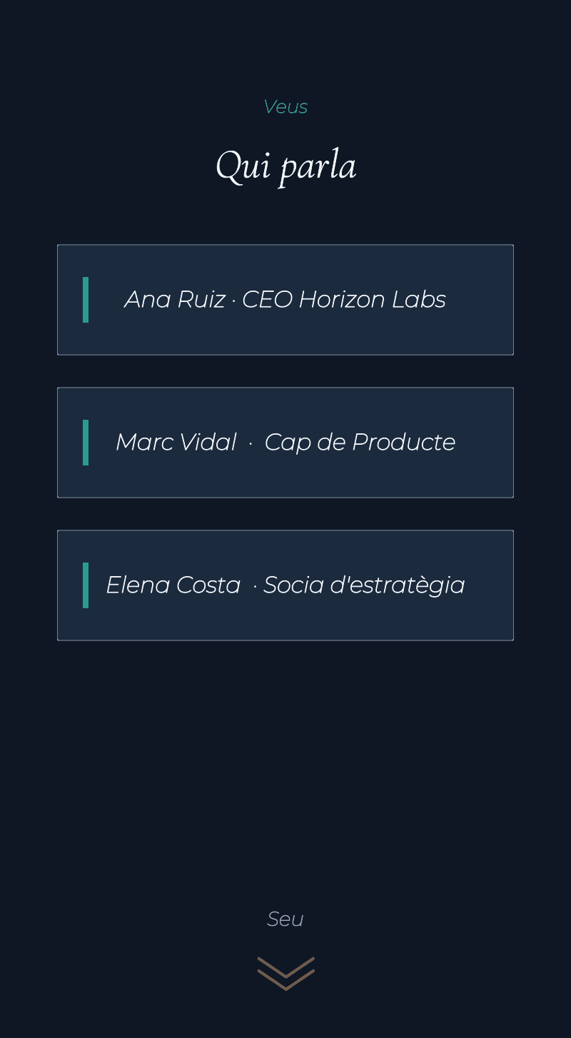 Corporatiu — Summit Night — Ponents
