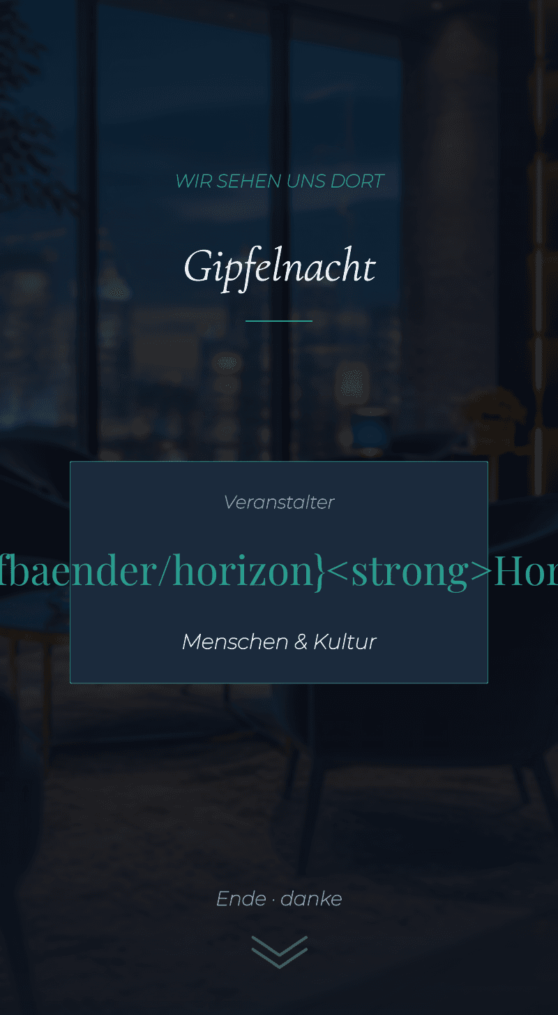 Unternehmen – Summit Night — Wir sehen uns