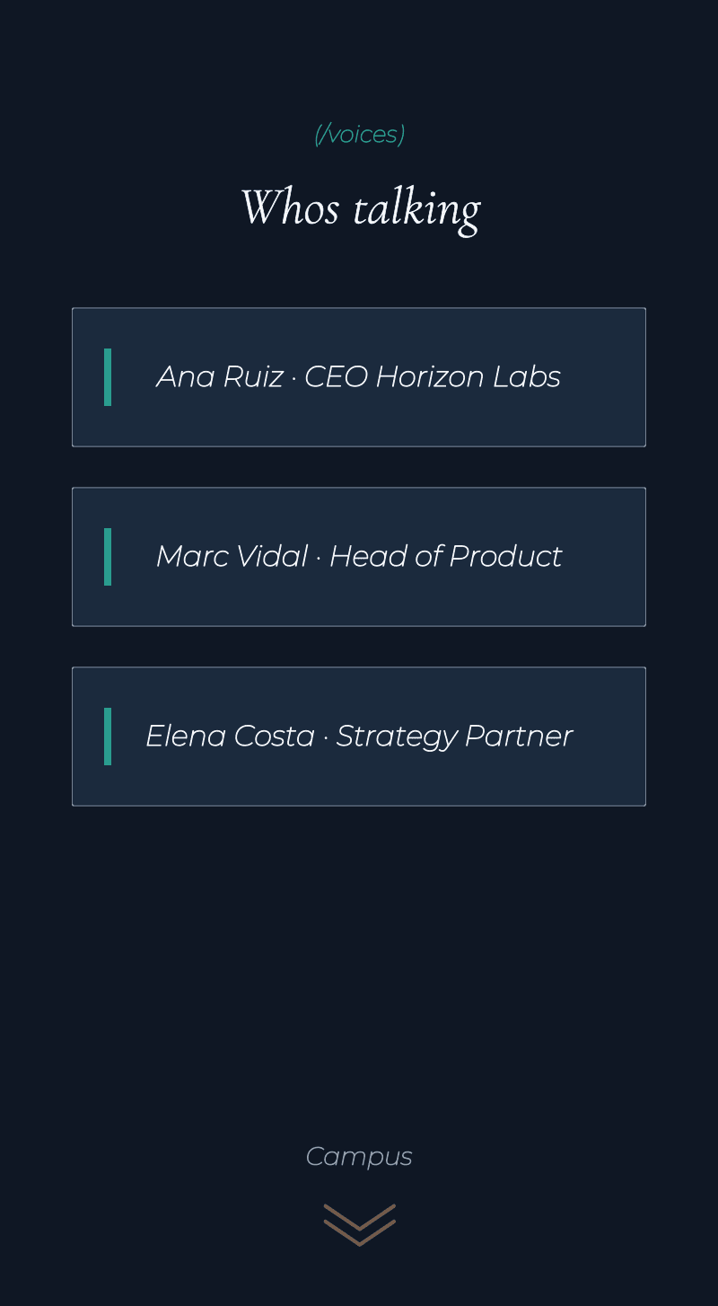 Corporate — Summit Night — Speakers