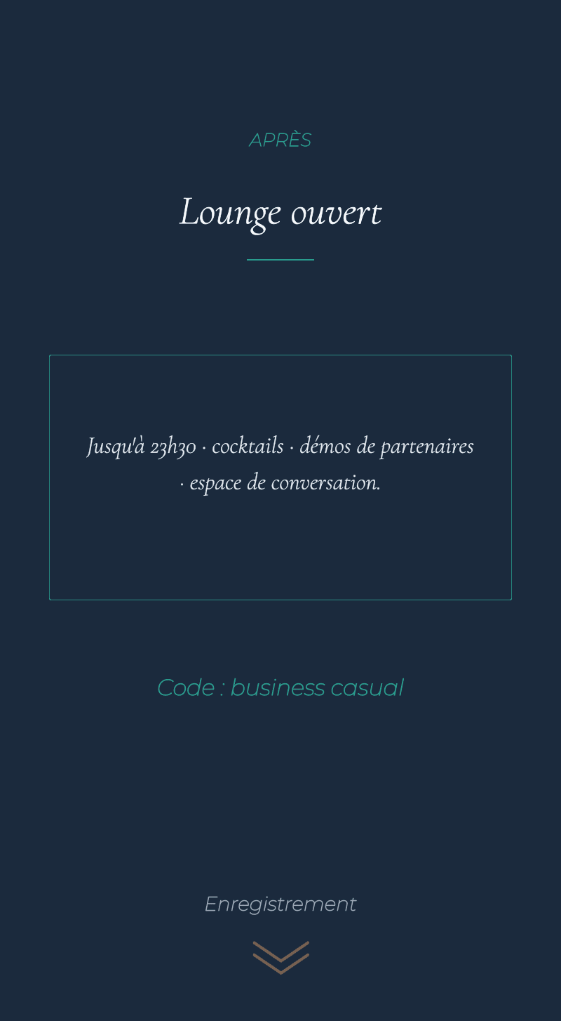 Entreprise — Soirée du Sommet — Networking