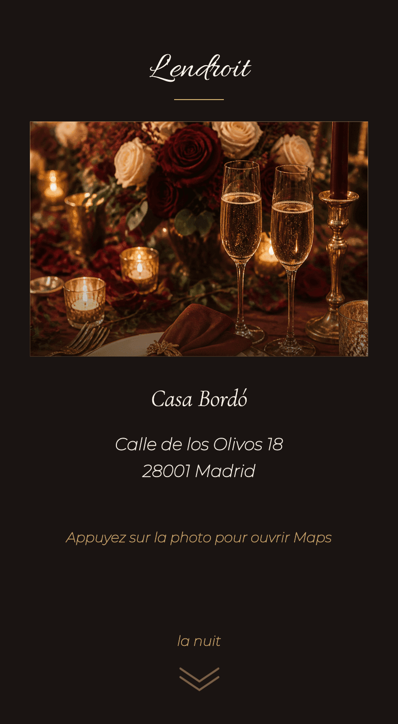 Anniversaire - Des années pour nous — Le lieu