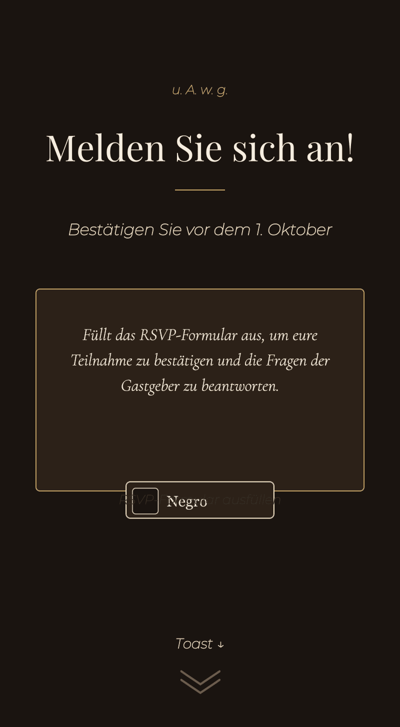 Lebewohl – Letzte Nacht umsonst — Trag dich ein