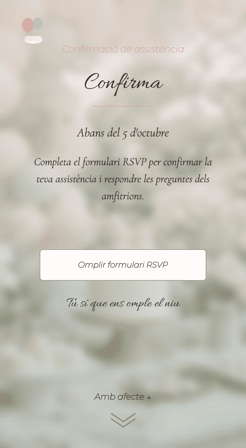 Baby Shower — Núvol de Cotó — Confirma