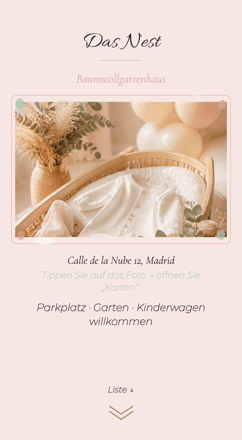 Baby Shower — Wattewolke — Das Nest