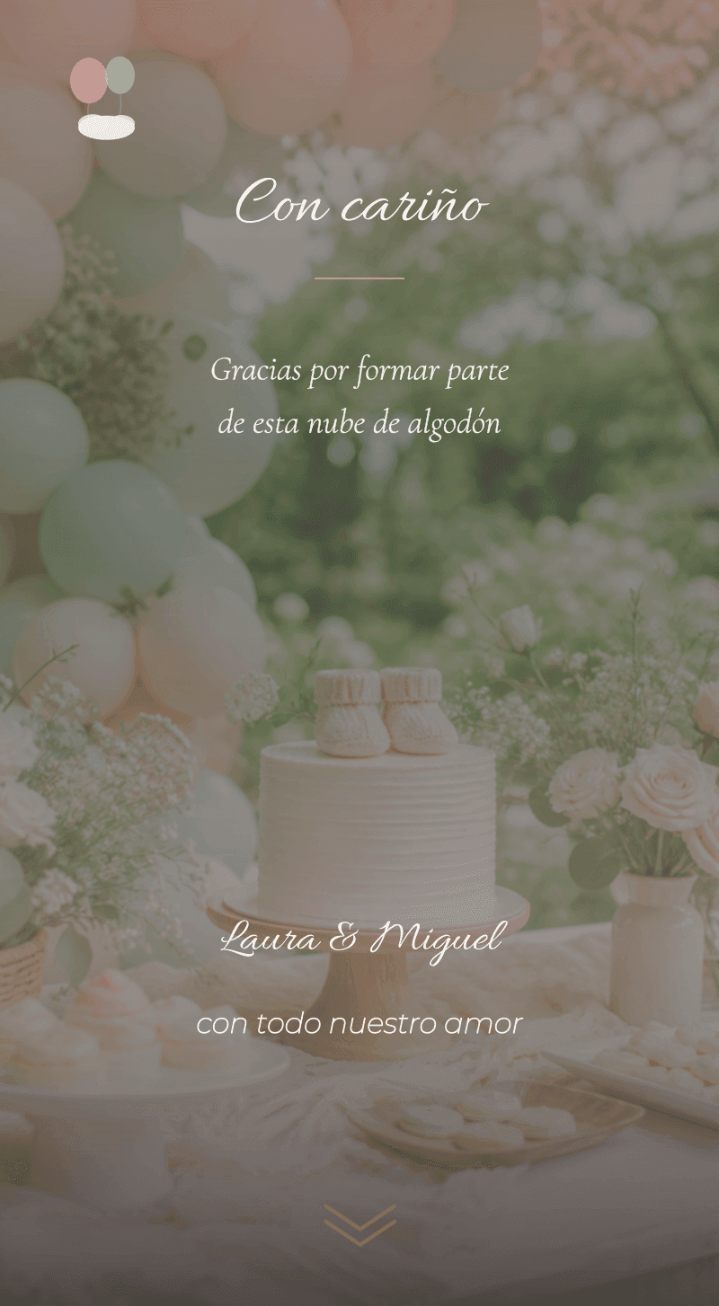 Baby Shower — Nube de Algodón — Con cariño