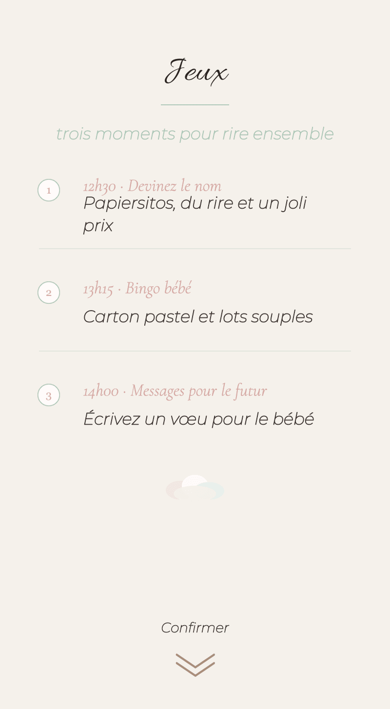 Baby Shower — Nuage de Coton — Jeux