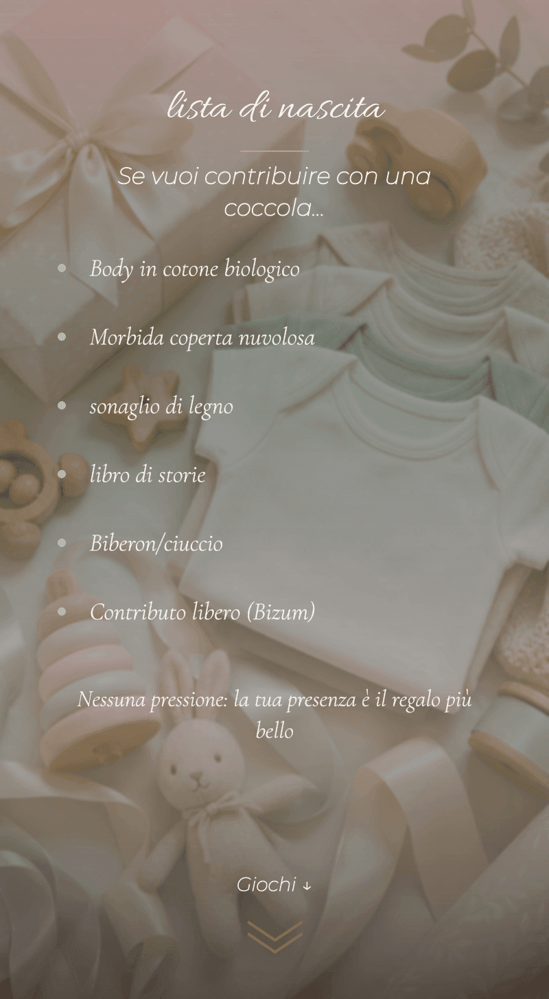 Baby Shower — Nuvola di Cotone — Lista nascita