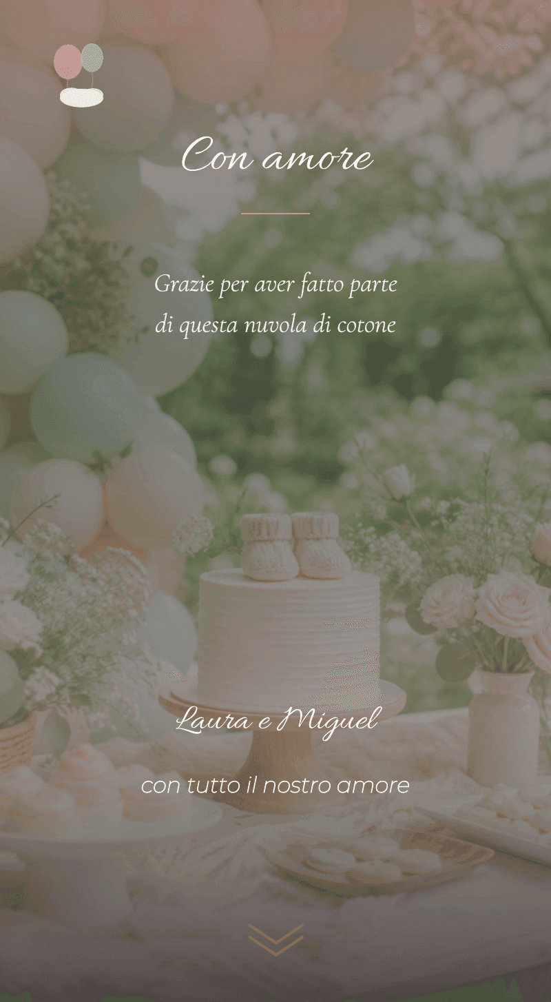 Baby Shower — Nuvola di Cotone — Con affetto