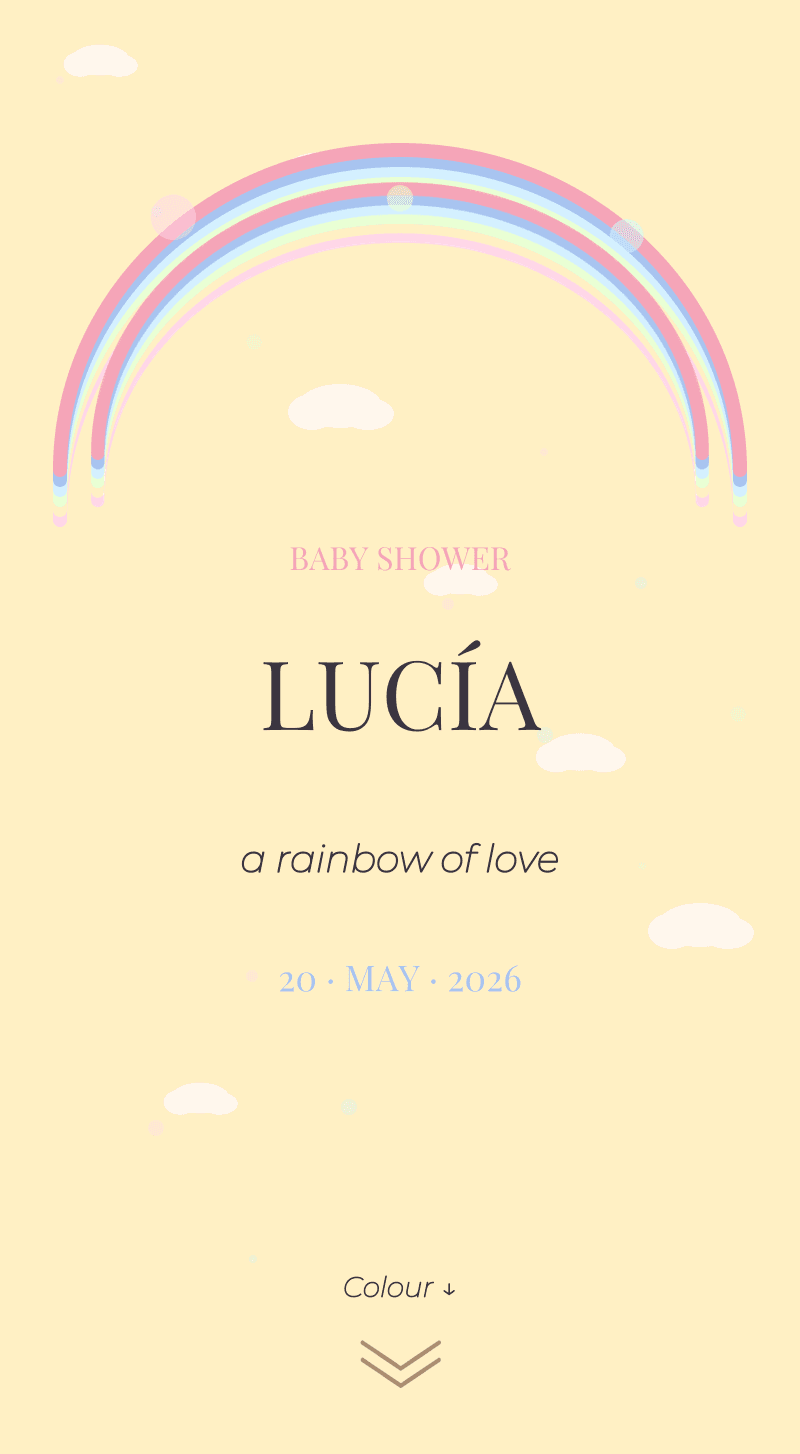 Baby Shower — Pastel Rainbow