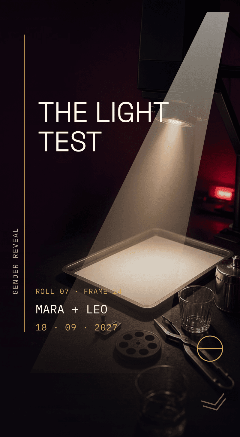Gender reveal — The Light Test