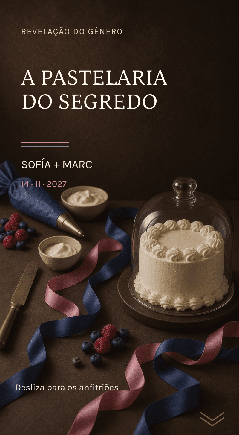Revelação do género — A pastelaria do segredo